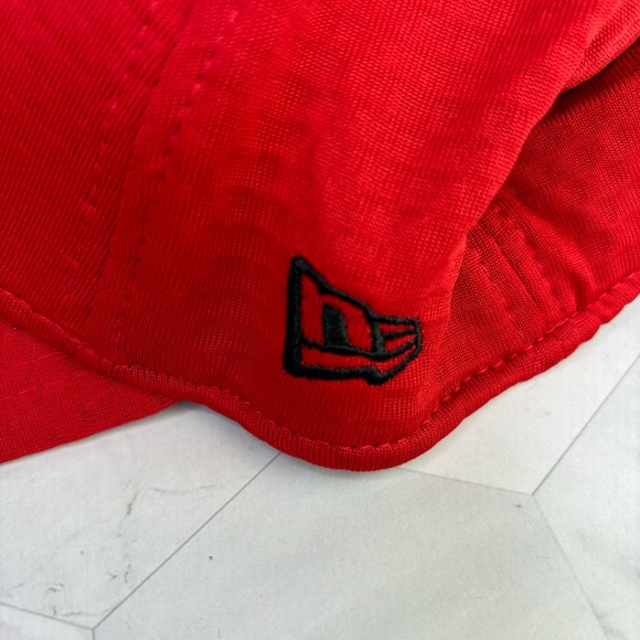 New Era 39Thirty Ohio State OSU Buckeyes Stretch Fitted Hat Mens Red White Cap - Picture 5 of 7